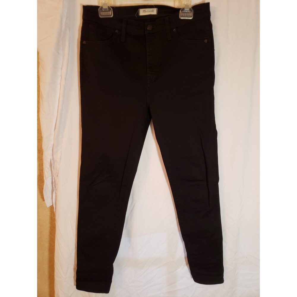 Women's Madewell Black 10" High Rise Skinny Jeans Size 30